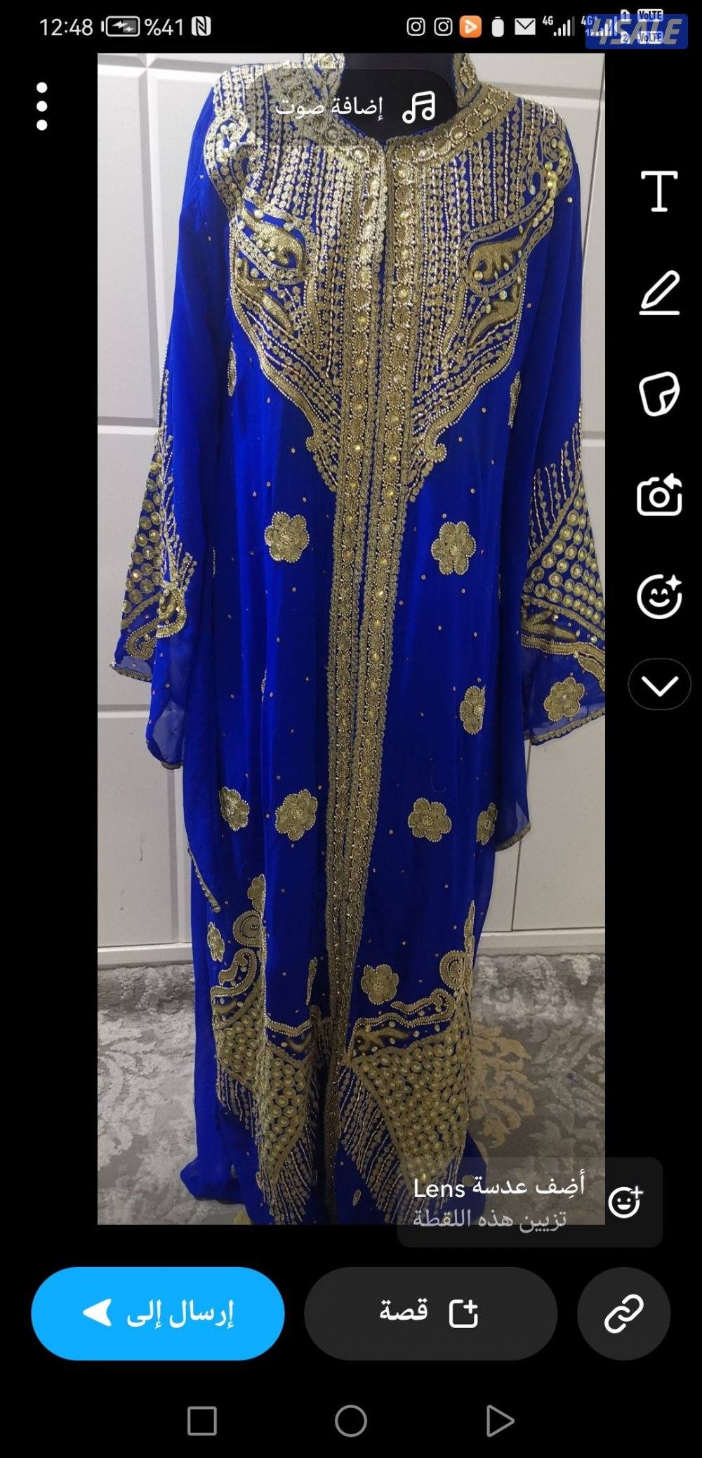 للبيع فساتين من مصممات لبسه وحده يصلحون حق العيد او استقبال5