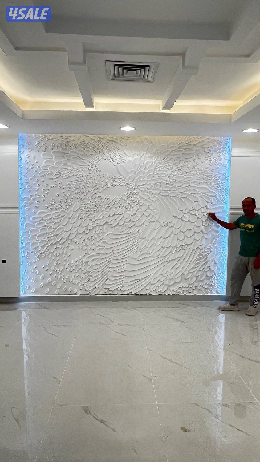 ديكورات خشبيه داخليه للمنازل صبغ ورق جدران تركيب جام شيبورد2