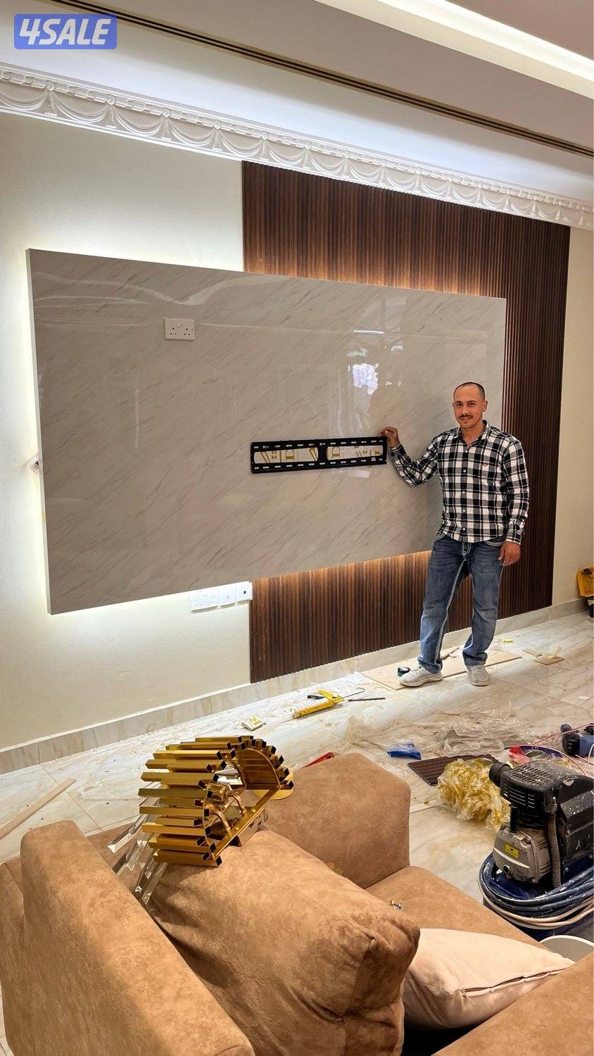 ديكورات خشبيه داخليه للمنازل صبغ ورق جدران تركيب جام شيبورد7