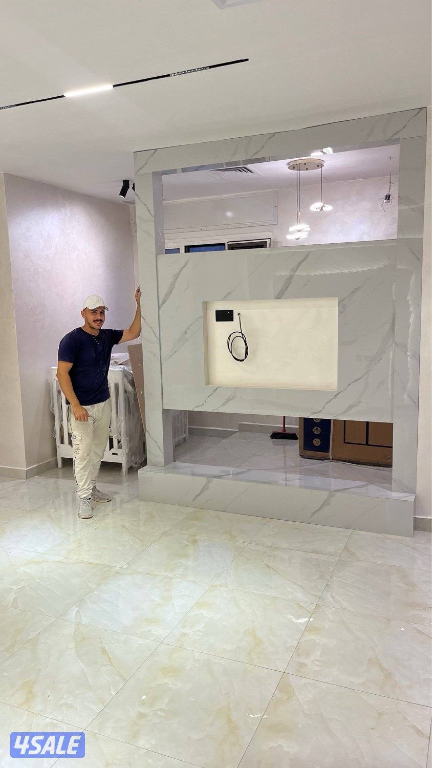 ديكورات خشبيه داخليه للمنازل صبغ ورق جدران تركيب جام شيبورد8