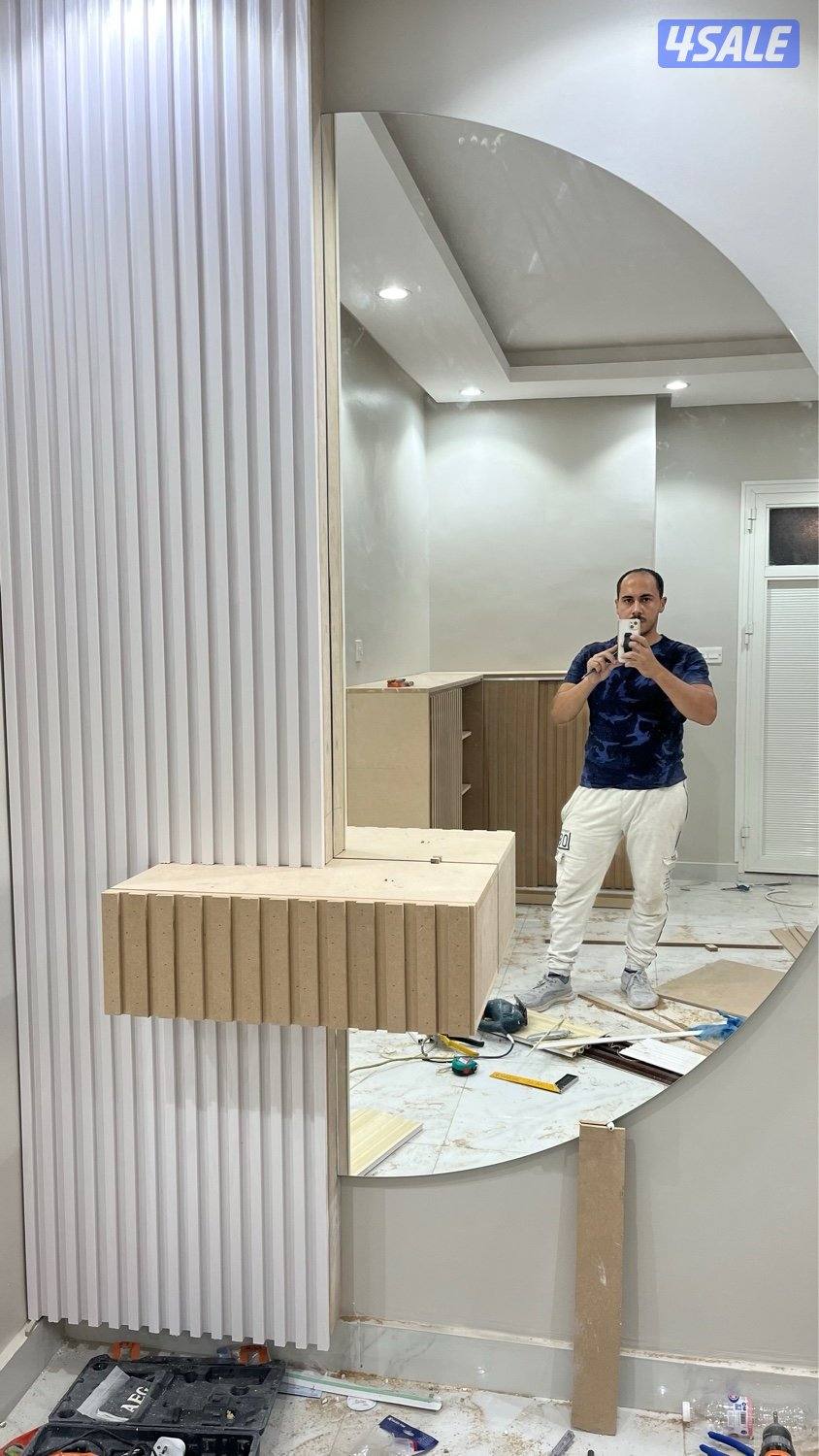 ديكورات خشبيه داخليه للمنازل صبغ ورق جدران تركيب جام شيبورد10