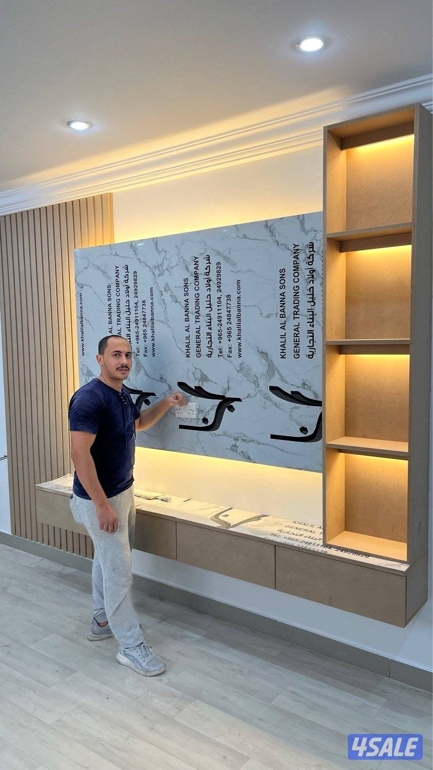 ديكورات خشبيه داخليه للمنازل صبغ ورق جدران تركيب جام شيبورد11