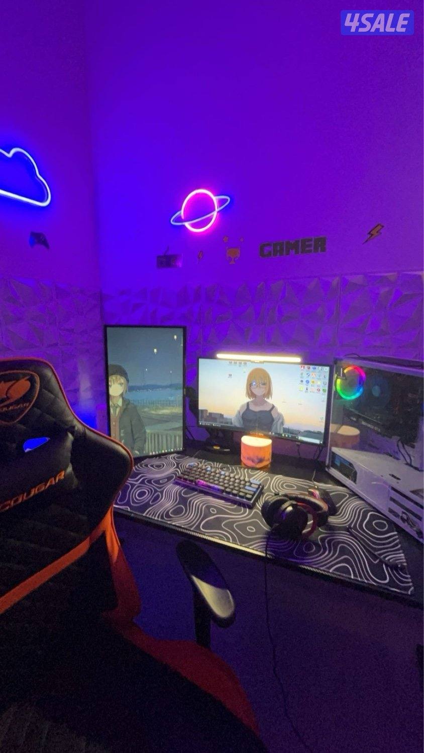 بي سي و ست اب كامل معه طاوله و وشاشتين وكييورد وماوس3