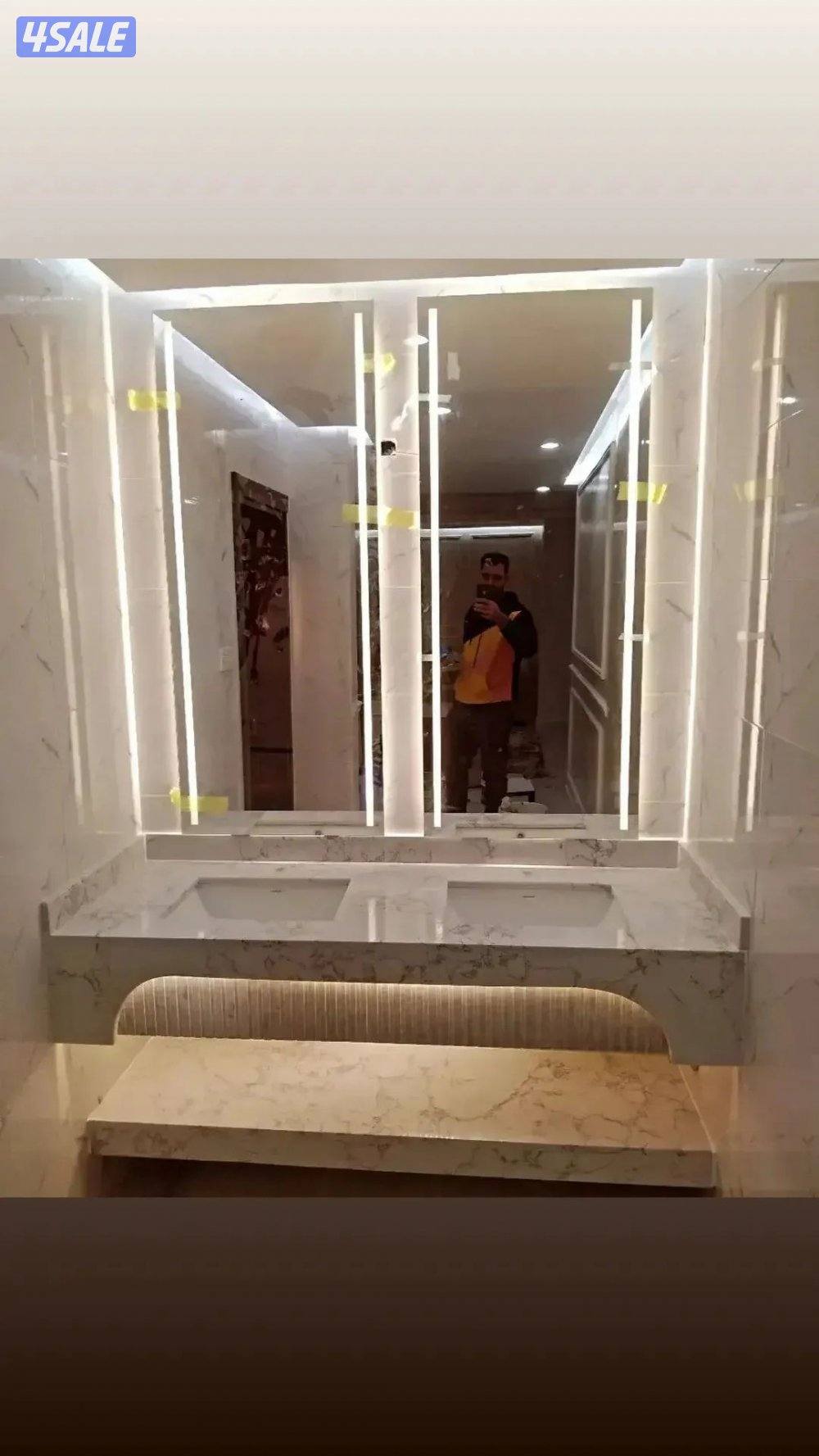 تفصيل وجار مغاسل رخام طبيعي حسب الطلب ابو هشام جميع مناطق الكويت15