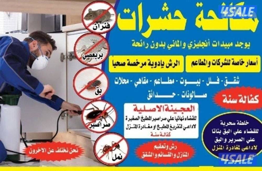 رش جميع الحشرات والصراصير الصغيره والنمل ب أحدث الموبدات الحشريه0