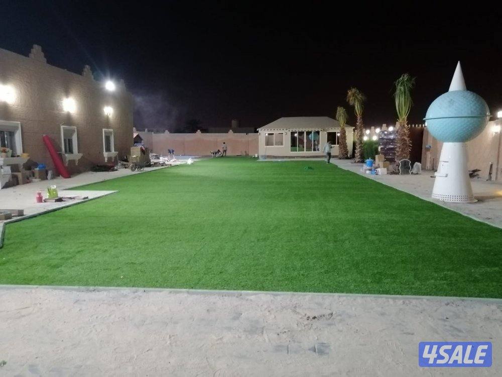 تنسيق الحدائق وزرع تيل طبيعى وتركيب تيل الصناعي11