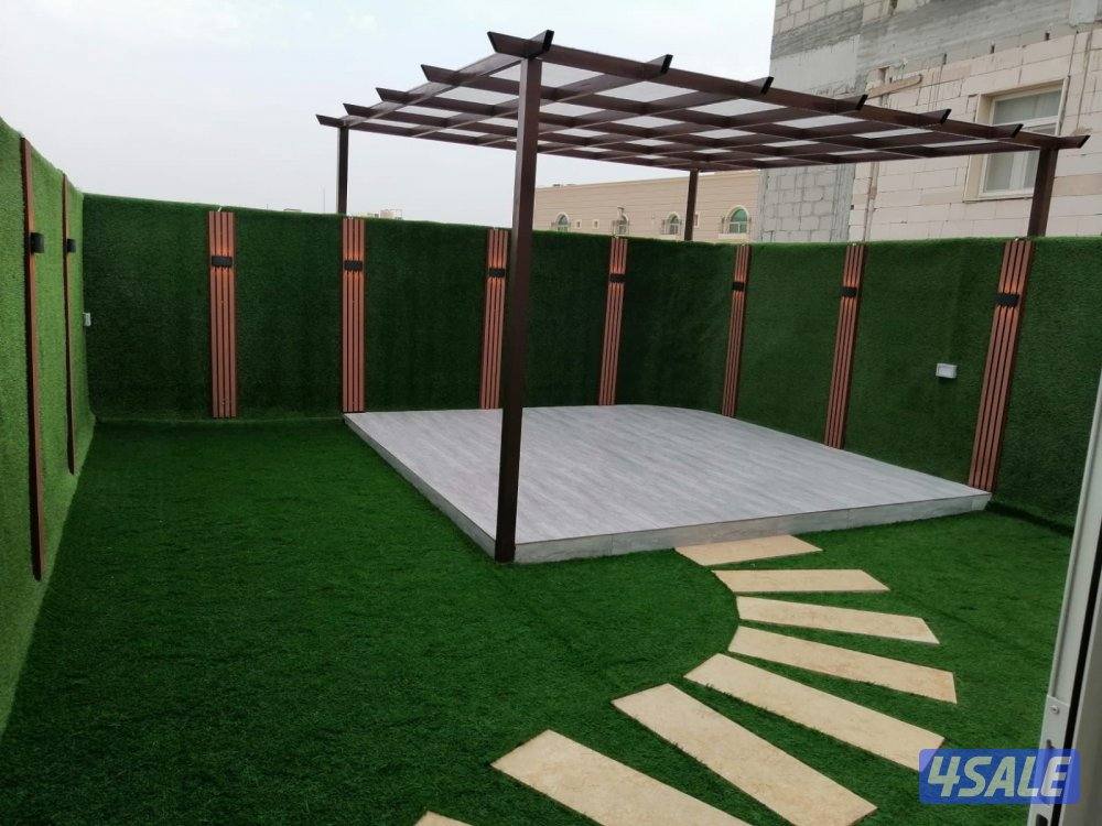 تنسيق الحدائق وزرع تيل طبيعى وتركيب تيل الصناعي6