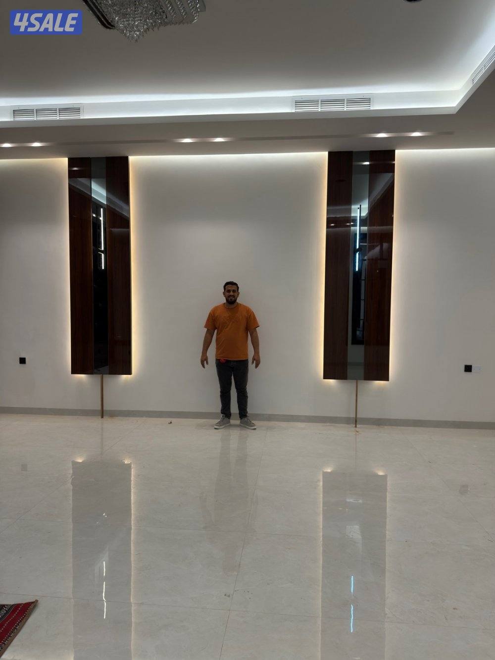 ديكورات صالات استقبال وجارات صبغ باركيه ورق حاءط3