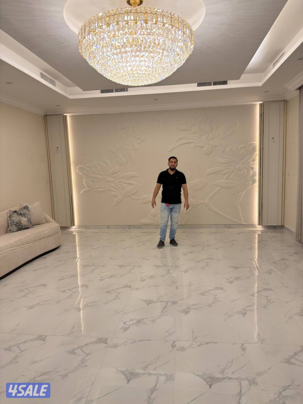ديكورات صالات استقبال وجارات صبغ باركيه ورق حاءط5