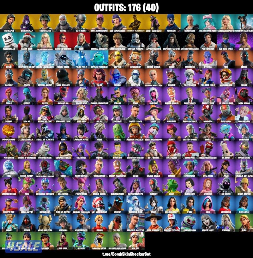 حساب نادر فورت نايت ٣٠٠ رقصه او توچ1