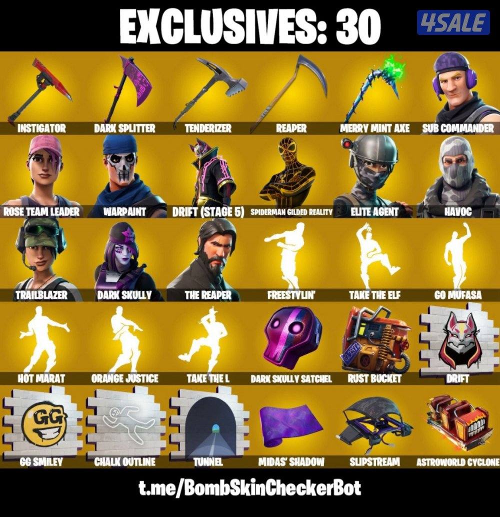 حساب نادر فورت نايت ٣٠٠ رقصه او توچ2