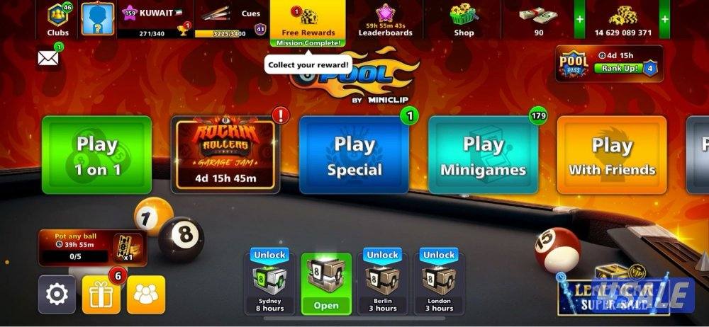 بيع حسابات بلياردو حرق اسعار 🎱5