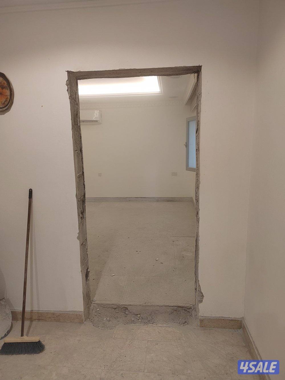 قص وتكسير الخرسانه بالليزر عمل فتحات كوز بالليزر قص باب قص دريشه4