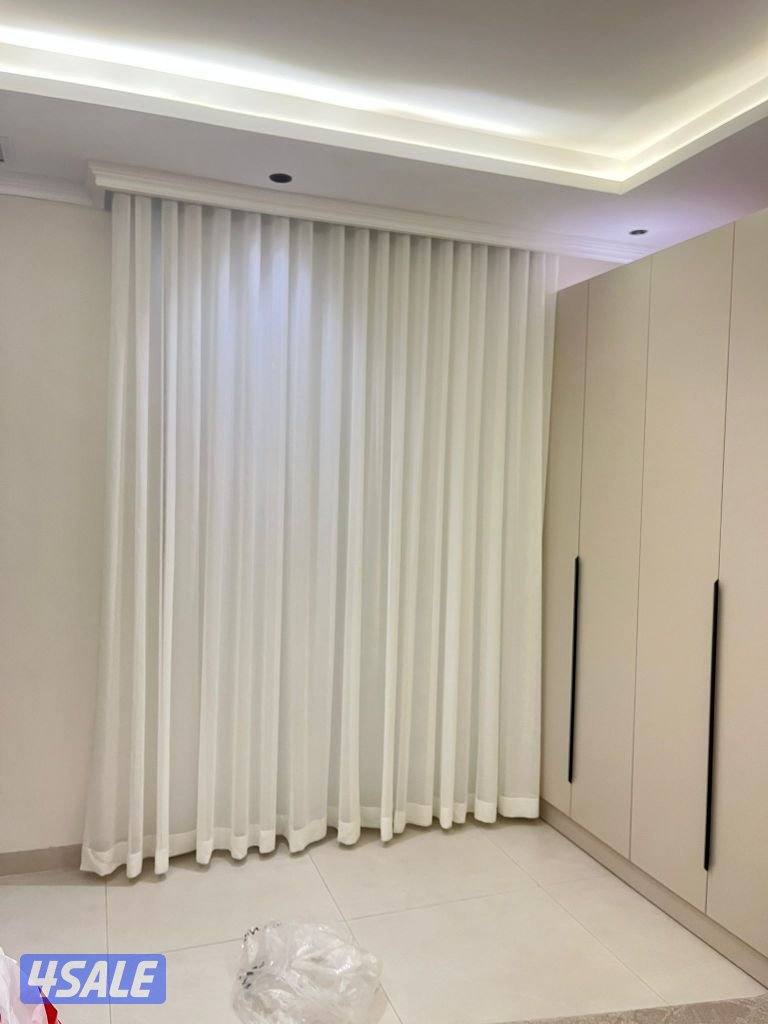 ال ستائر ستاير تفصال لنن شفون عازل  المفروشات تنجيد تفصيل اثاث تركيب1