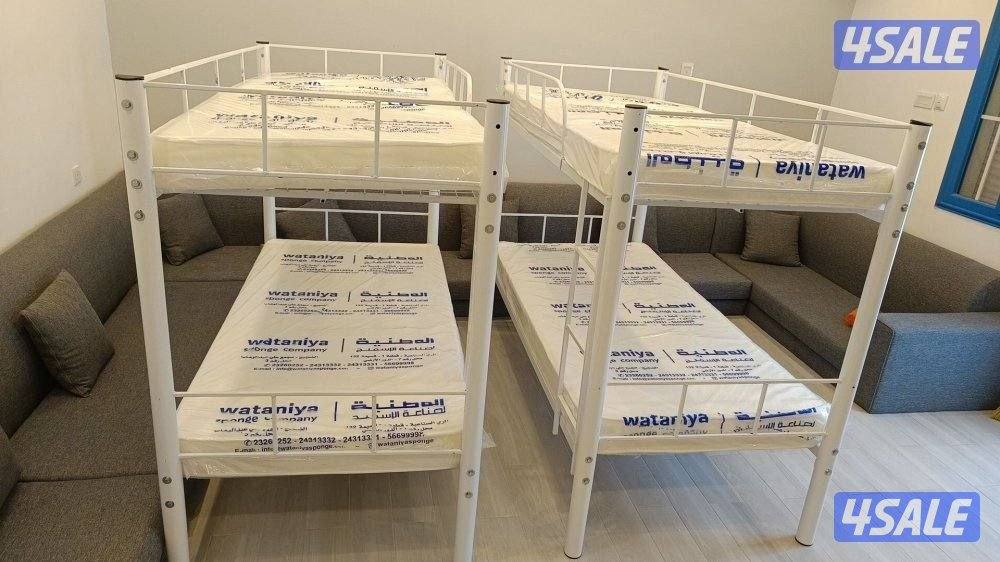 سراير حديد جديد للعماله المنزليه بفرشات طبيه جميع المقاسات متوفره باقل3