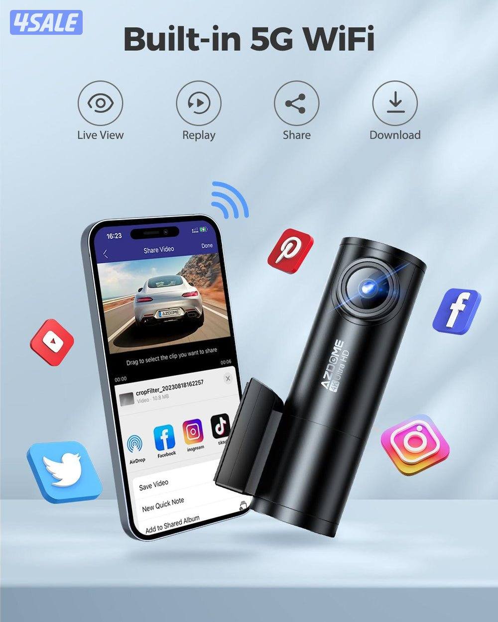 داش الكام 4K AZDOME DashCam1