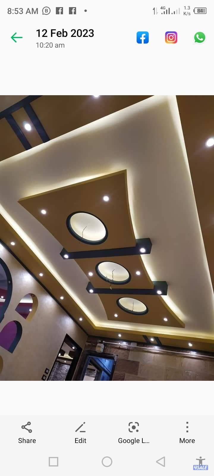 دیکور جبس جبسم بورڈ تصیلح امریکی دیکور  مغربی  مغفئ2