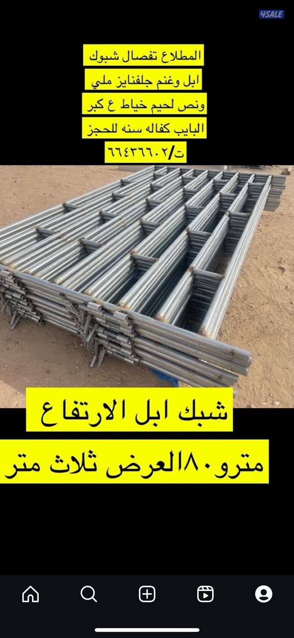 المطلاع تفصال شبك ابل وغنم وخيل جلفنايز0