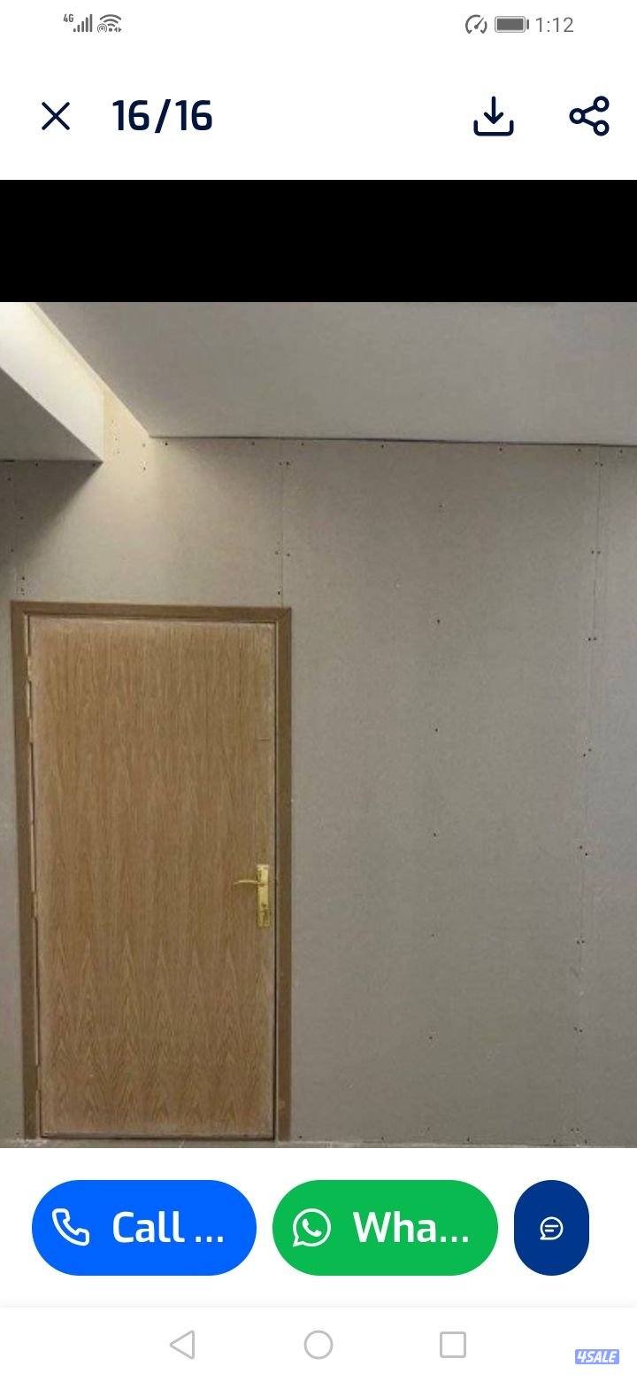 جبسم بورد مع باب خشب اكرديون ديكور أمريكى معلم باكستاني0