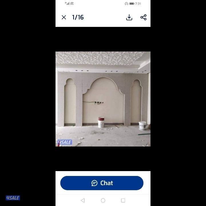 جبسم بورد مع باب خشب اكرديون ديكور أمريكى معلم باكستاني3