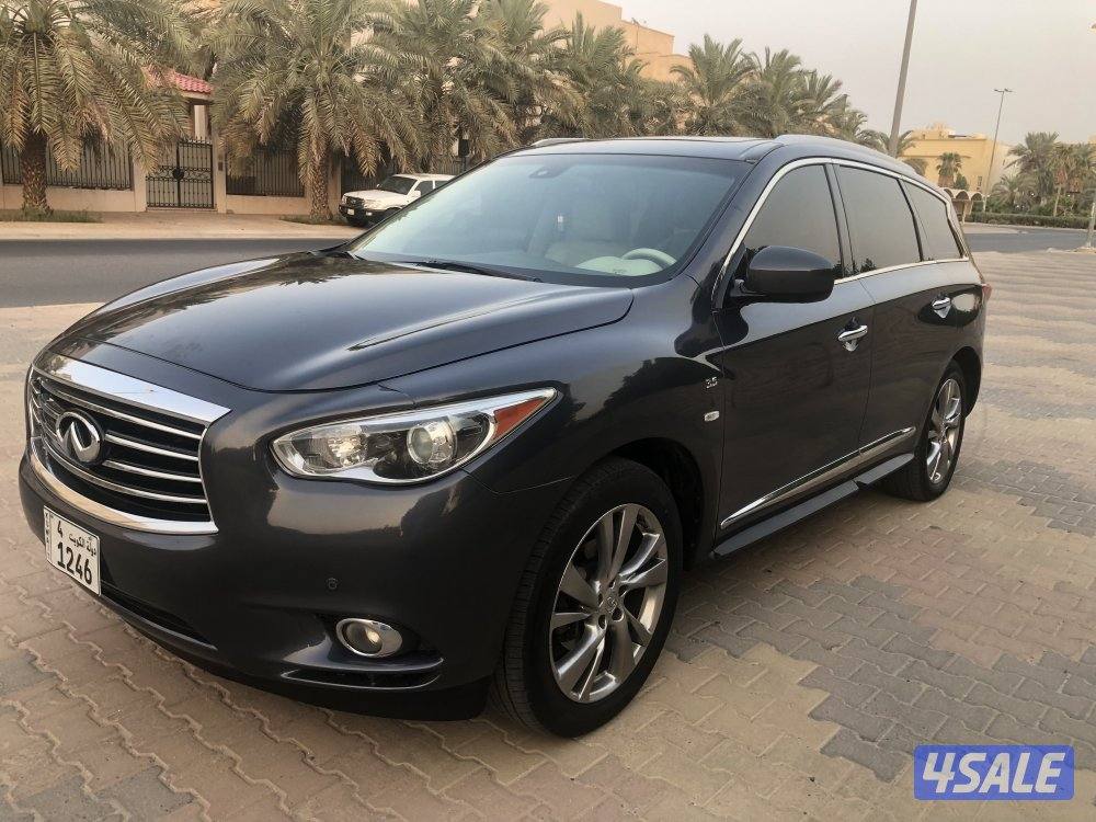 إنفينيتي QX60 صبغ الوكاله ماشي 178 الف موديل 2014 اللون رمادي فاتح0