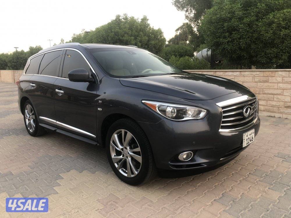 إنفينيتي QX60 صبغ الوكاله ماشي 178 الف موديل 2014 اللون رمادي فاتح1