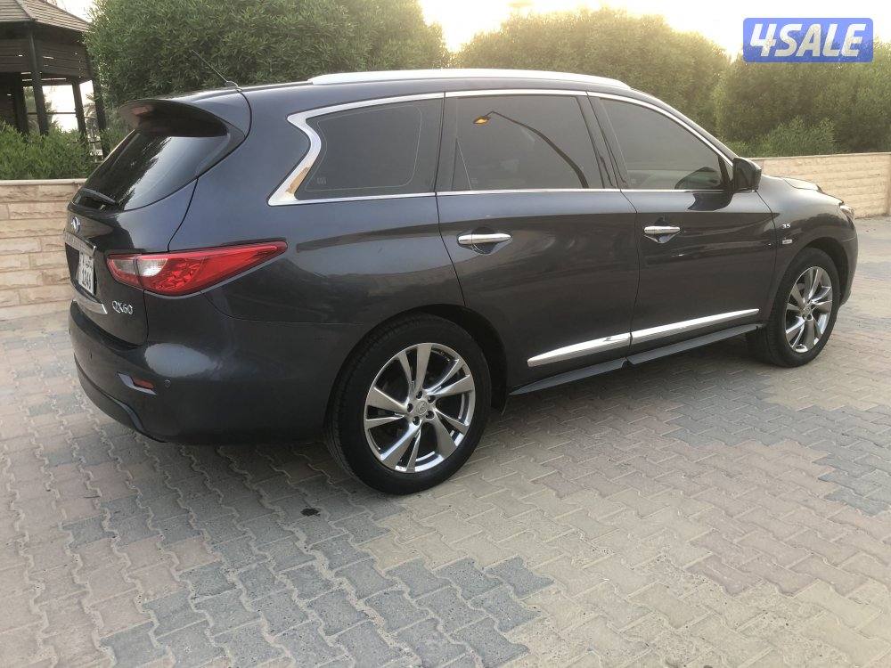 إنفينيتي QX60 صبغ الوكاله ماشي 178 الف موديل 2014 اللون رمادي فاتح2