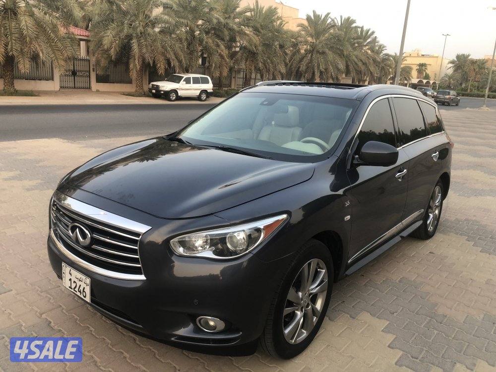 إنفينيتي QX60 صبغ الوكاله ماشي 178 الف موديل 2014 اللون رمادي فاتح3
