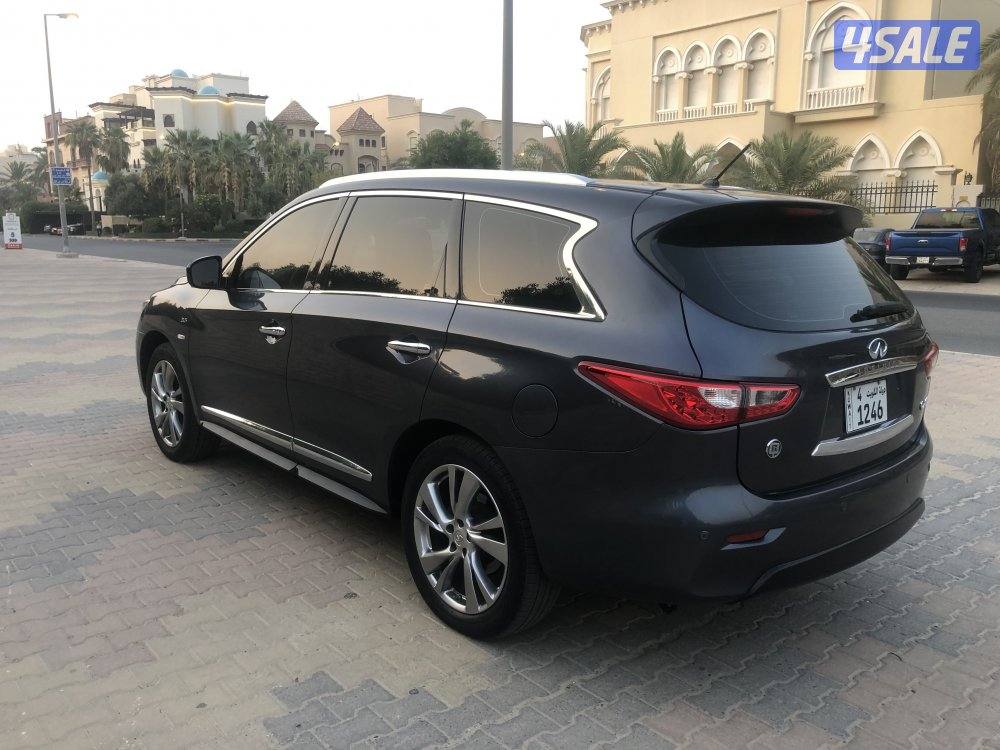 إنفينيتي QX60 صبغ الوكاله ماشي 178 الف موديل 2014 اللون رمادي فاتح4