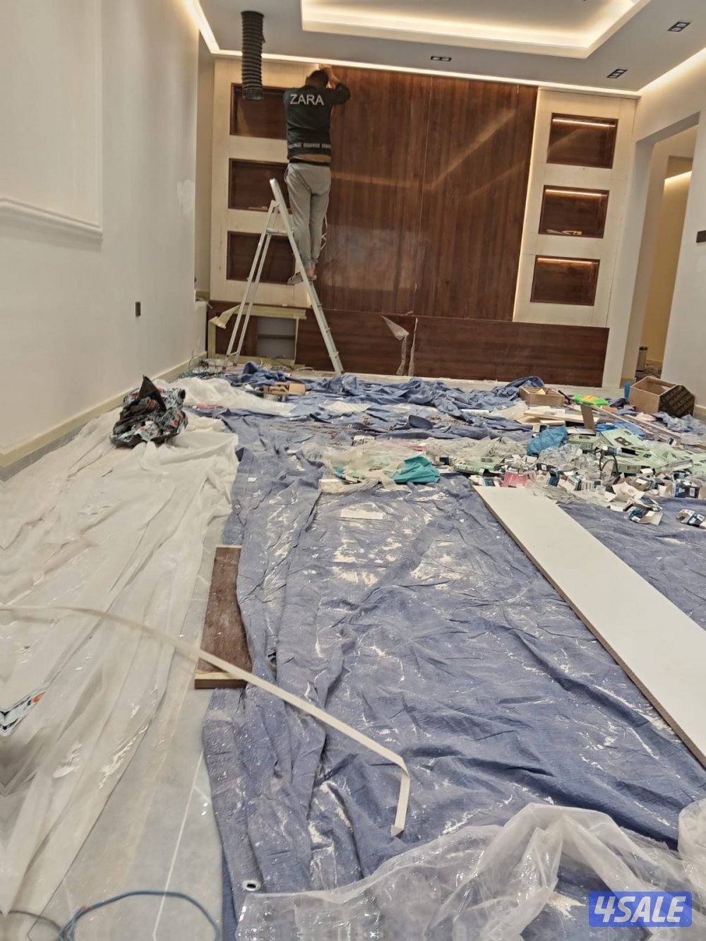 اصباغ وتركيب ورق الجدران وتركيب البركيه والجبس امبورد والبنوهات2