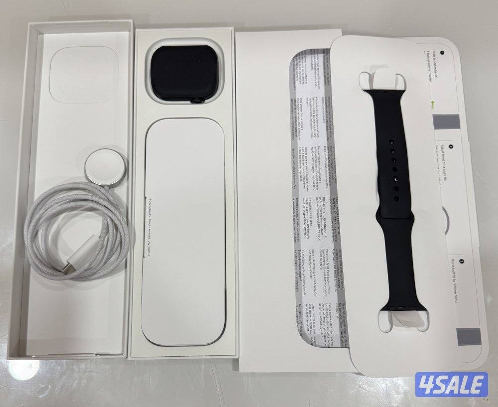 ساعةابل واتش سيريس 10 Gbs+ شريحه هاتف،مقاس 46 بطاريه 100، تعتبر جديده2