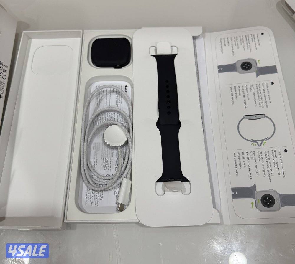 ساعةابل واتش سيريس 10 Gbs+ شريحه هاتف،مقاس 46 بطاريه 100، تعتبر جديده3