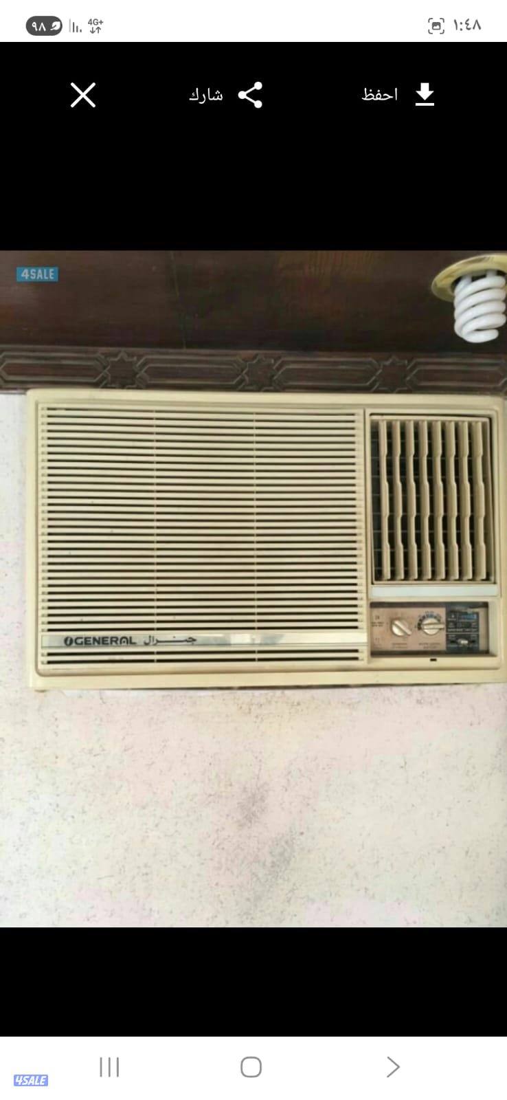 للبيع مكيفات جنرال شفاف لحاله ممتاز مع التوصيل والكفاله وبدل القديم با0