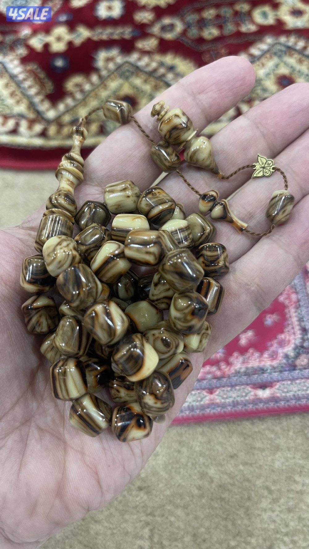 للبيع مسباح بكلايت دارسيني صب جديد مقاس 12 ملي  45 خرزة (شغل اماني )1