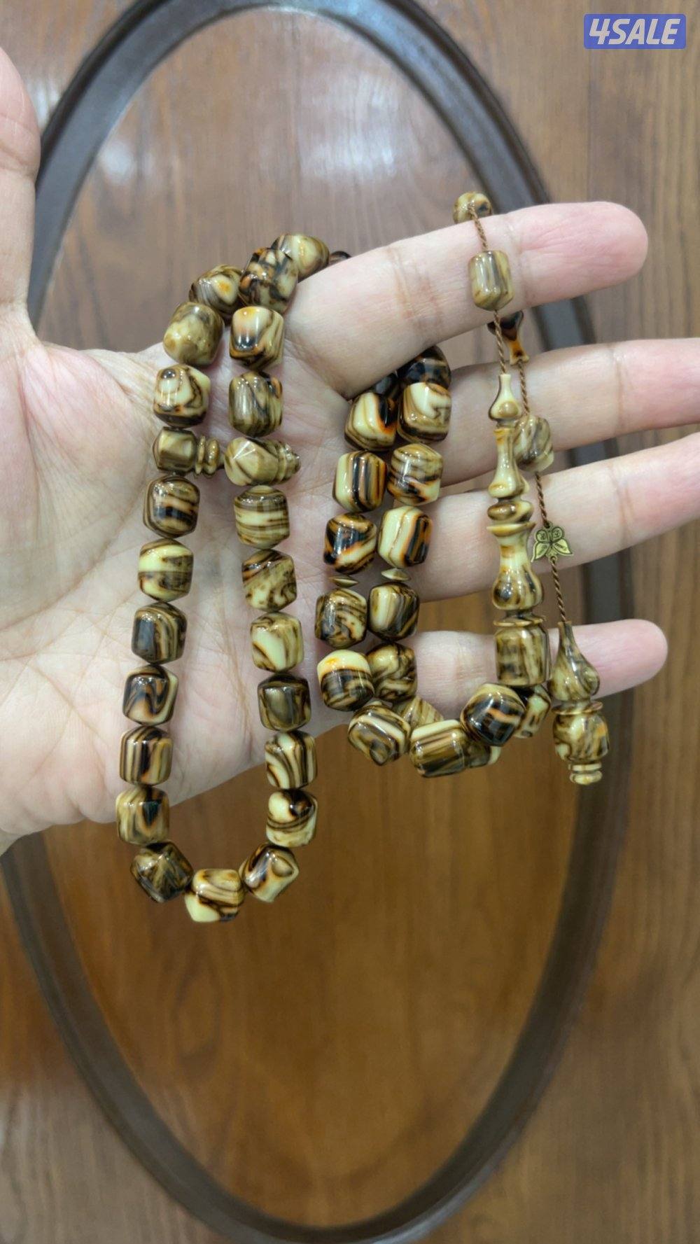 للبيع مسباح بكلايت دارسيني صب جديد مقاس 12 ملي  45 خرزة (شغل اماني )4