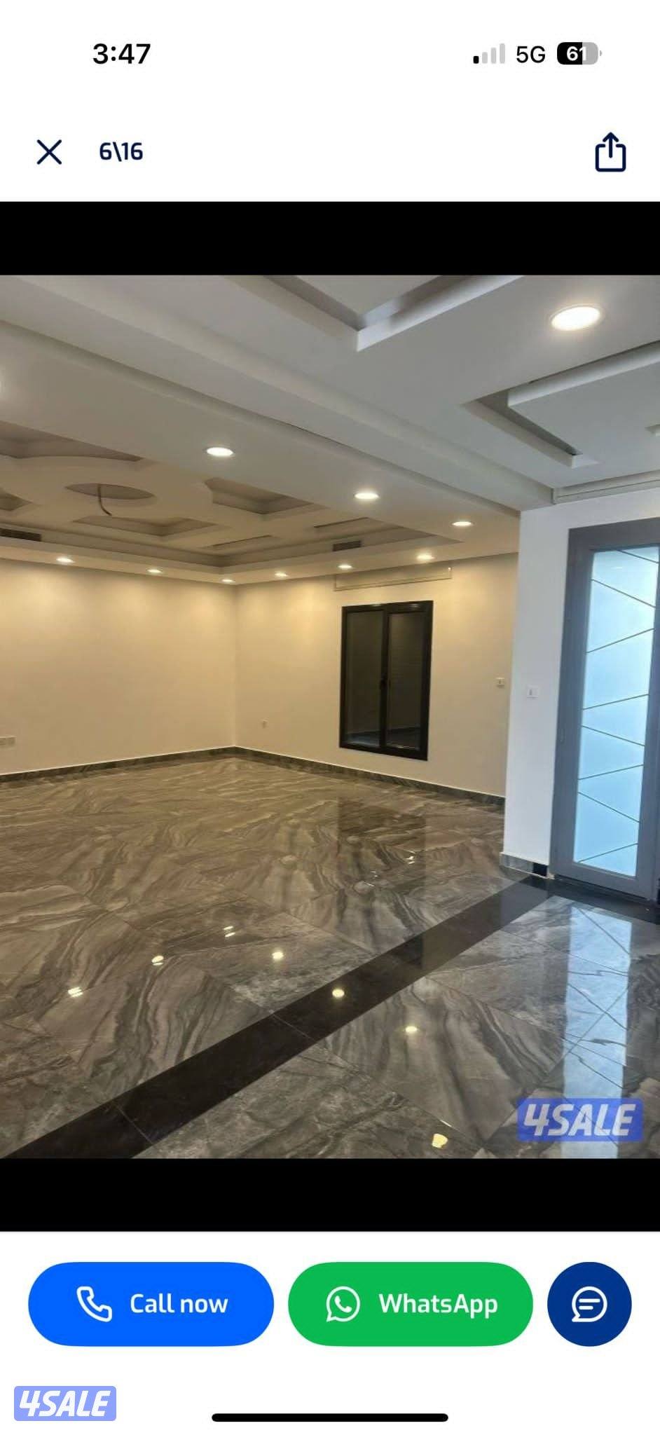 للايجار شقق للمعاريس والعائلات وأدوار فى شمال وجابر الاحمد والصليبيخات1