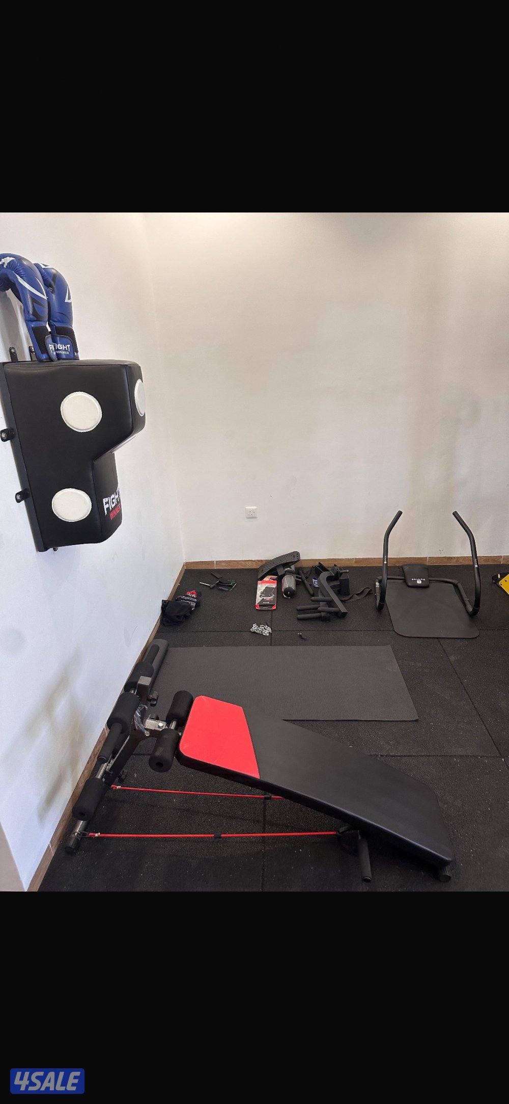 Multi Gym Rack with plates + adjustable bench + Bar0