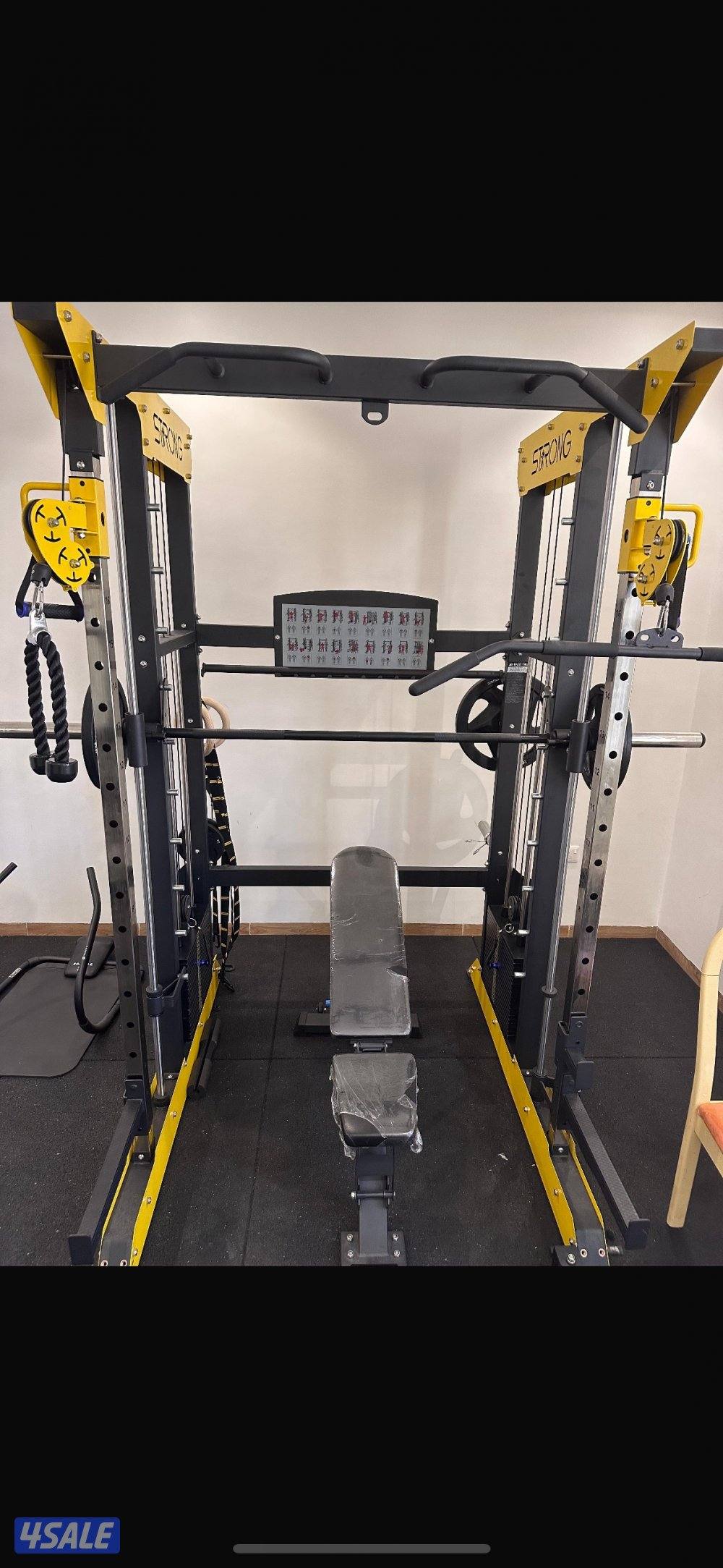 Multi Gym Rack with plates + adjustable bench + Bar2