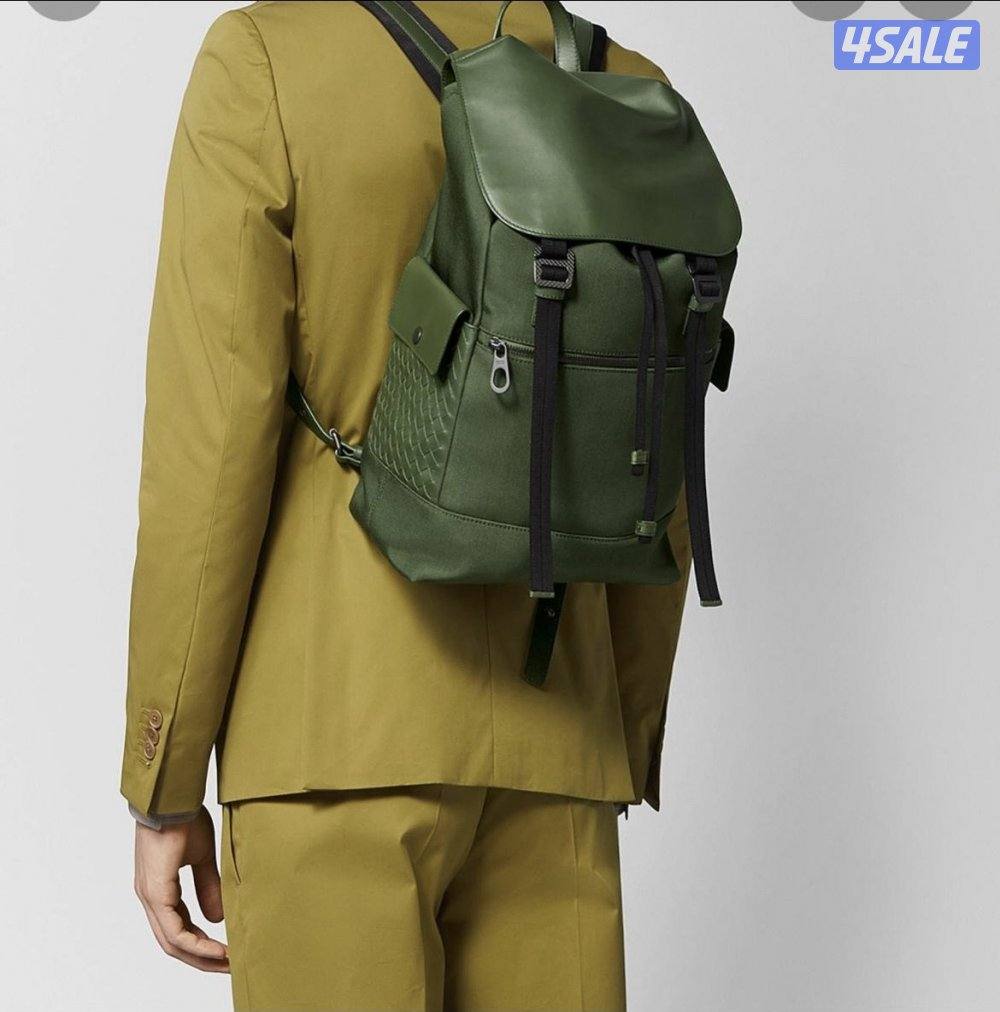 BOTTEGA VENETA FOREST HI-TECH CANVAS SASSOLUNGO جنطة ظهر بوتيقا فينيتا0