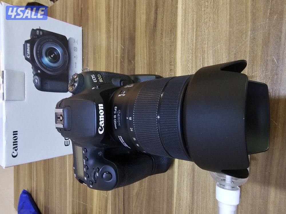 CANON 90D WITH 18-135 USM LENS & CANON BATTERY GRIP0