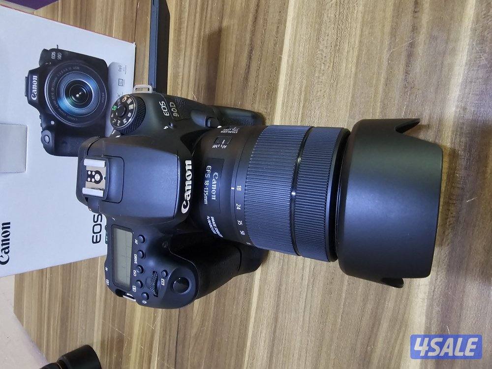 CANON 90D WITH 18-135 USM LENS & CANON BATTERY GRIP5