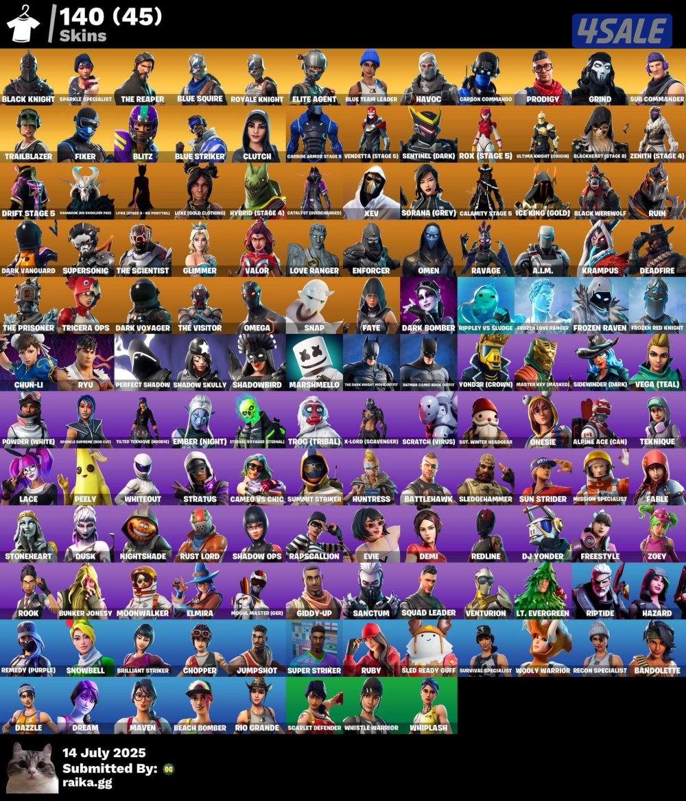 حساب فورت نايت سكن شيطون وسيزن ٢و٣ وسكنات عرق نادره0