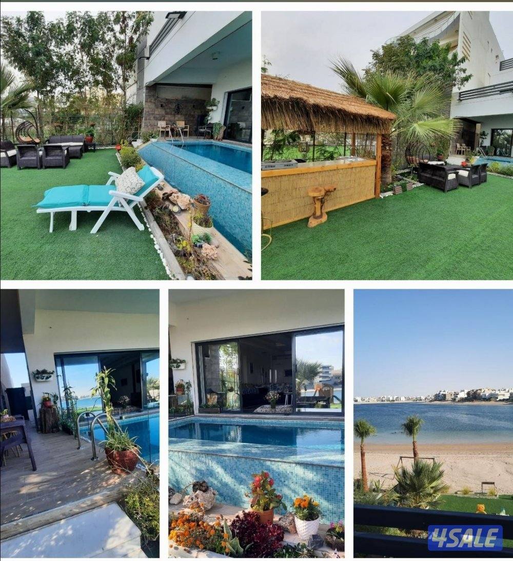 شاليه للايجار بصباح الأحمد صف اول حمام سباحة 6 غرف حديقة0