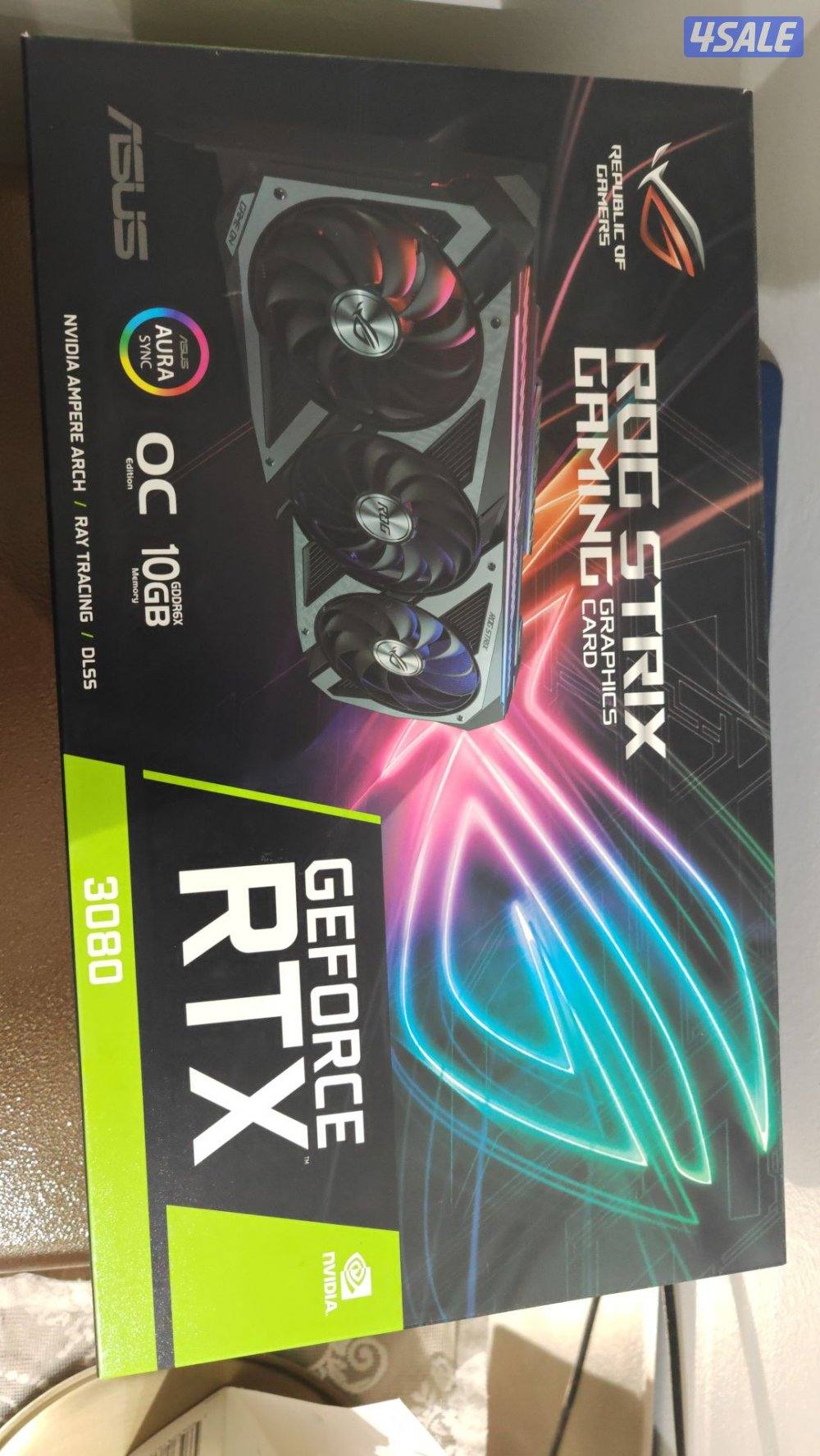 ASUS ROG STRIX GAMING CARD 10GB 3080 مستعمل بحاله جديده0