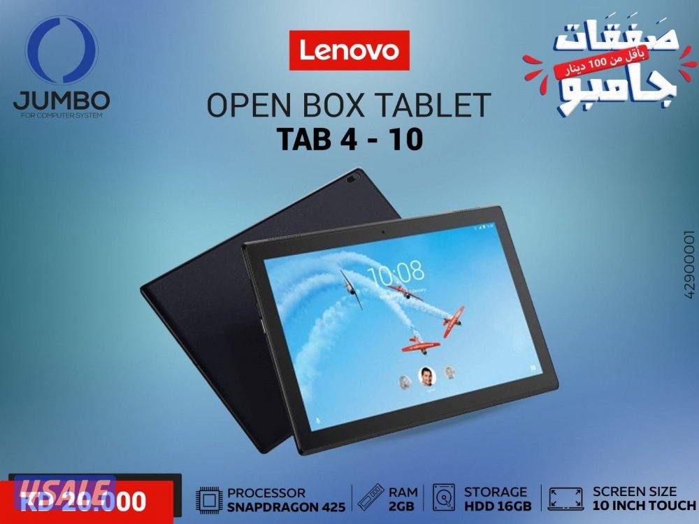 تابلت لينوفو تاب 4-10 جديد مفتوح الكرتونه0