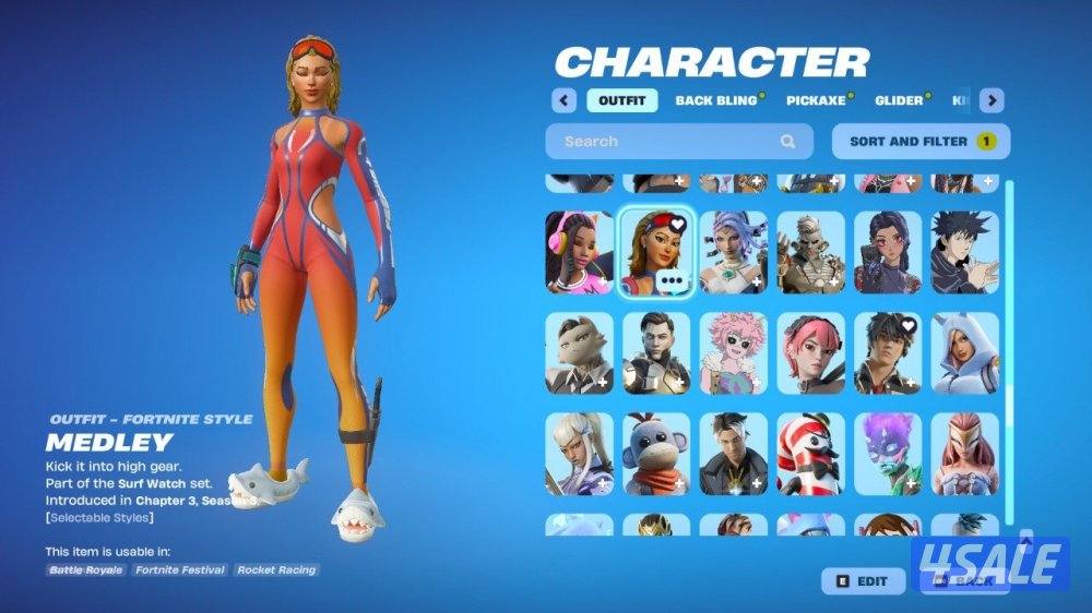 حساب فورت نايت 300 سكن سكنات عرق واكسات عرق ورقصات مشاهير اساسي7