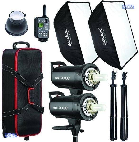 Godox SK400ll 2 light studio flash kit with triger0