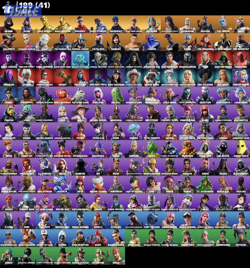 حساب فورت نايت ايكونك و 200 سكن وقلو وايدي سوني0