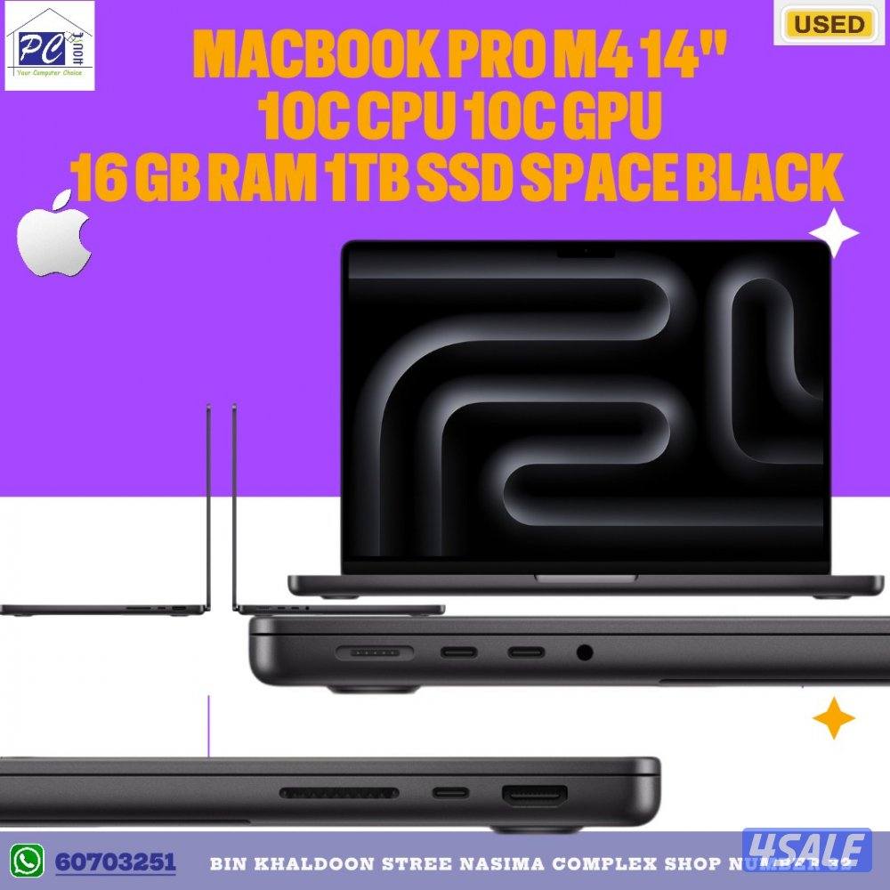 Apple Macbook Pro, M4 Chip, 16Gb Ram, 1Tb Ssd, 14-Inch0