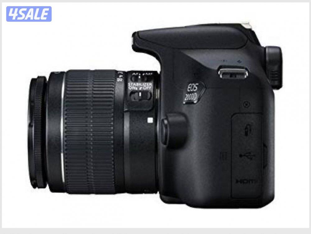 كاميرا canon EOS 2000D +عدسة 18-55 mm مع شنطة و ستاند0